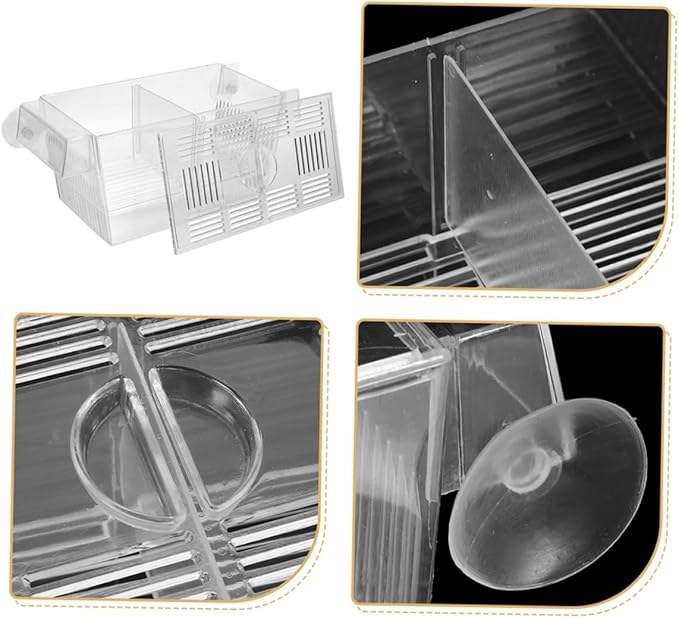2pcs Fish Breeding Box Betta Tank Dividers Aquarium Incubator Box for Fish Eggs