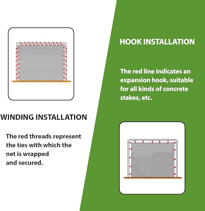 Safety Rope Net for Kids,Knotless Fence Net for Balcony Stairway Guard,Outdoor Terrace Decoration Pet Anti-Fall Rope Netting,Baseball Sports Netting(Size:2M*10M(6.5FT*32.8FT),Color:White)