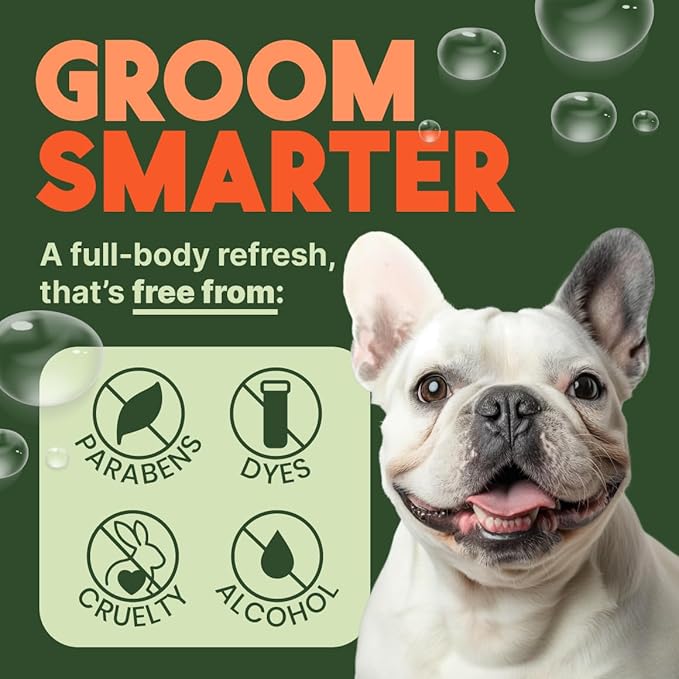 TropiClean Dog Perfume, Long Lasting Papaya Cologne, Deodorizing Spray for Smelly Dogs, After Bath Detangling Spray with Vitamin E, Safe for Cats, 8oz.
