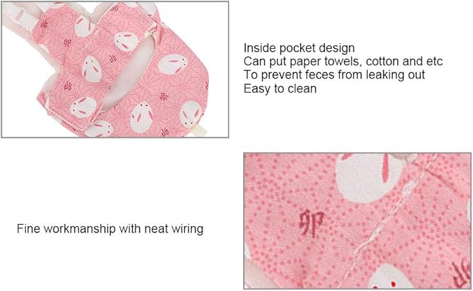 Pet Bird Diaper, Flying Costume Reusable Diapers Washable Parrot Bird Flight Suitable Clothes Parrot Nappy Cotton Pad for Pet Supplies(L Yellow)