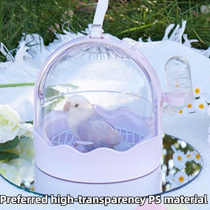 Pet Carriers Cage Portable Cage Parrot Bird Cage Outdoor Travel Camping Bird Parrot Cage with Water Bottle Bird Travel with Station Frame and Shoulder Strap Bird Travel Cage Bird Travel (Blue)