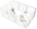Clear Acrylic Dog Playpen Indoor,Transparent Dog Pen,Easy to Assemble and Clear pet Pen for Puppy Dog, Rabbit and cat,Sturdy and Easy to Clean Plastic pet Fence (White, 23.6" H, 10PCS)