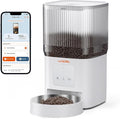WOPET Automatic Cat Feeder, 5G WiFi Smart Pet Feeder for Dogs and Cats with APP Control, Low Food Sensor, 10s Voice Recorder, Up to 10 Meals Daily, Dual Power Supply, Timed Dog Food Dispenser