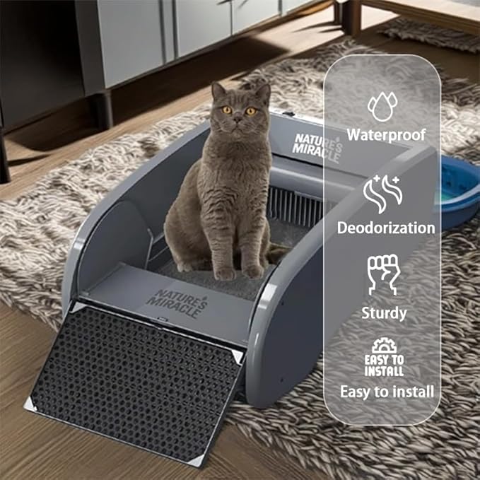 25PCS Disposable Waste Receptacles Compatible with Nature's Miracle 2nd,For LitterMaid Litter Box 3rd,Disposable Cat Litter Box with Charcoal Bags (Machine NOT Included)