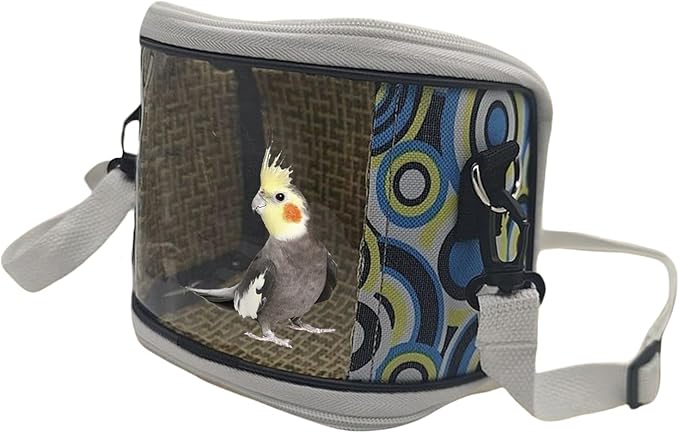 Bird Cage, Breathable Mesh Top, 16x9x13cm, Lovebirds Enclosure, Cockatiel Carrier, Secure Zipper System, for Vet Visit, Short Trips, Walking, Pet Parents, Travelers