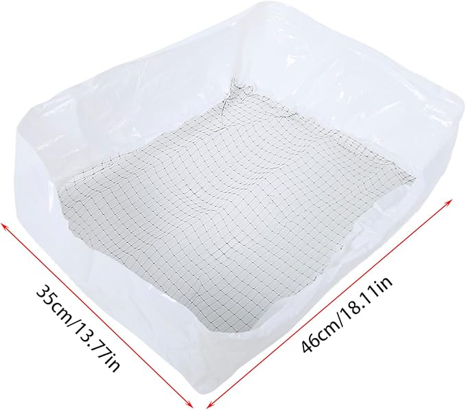 20PCS Nylon Cat Litter Box Filter Bag, Cat Litter Filter Bag for Easy Waste Removal, Reusable Deodorizing Cleaning Tool with Dual Pouch Design for Multi - Cat Households