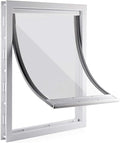 CEESC Large Dog Door for Pets Up to 220 lb, Weatherproof Pet Door with Magnetic Flap, Sturdy Weatherproof Panel and Snap-in Closing Panel Included, Suitable for Interior and Exterior Doors(XXL,White)
