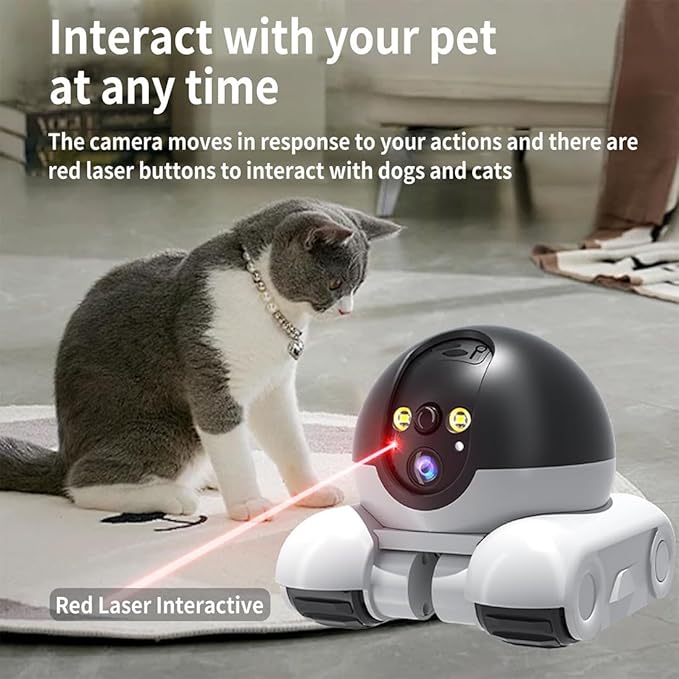 Pet Cameras Indoor with Phone App, 1080p Dual Lens, P 360°/T 90° Rotation Monitoring, 2-Way Talk, Night Vision, Motion Detection, Video Recording (4G, Camera only)