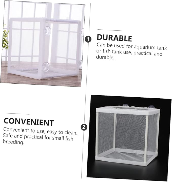 Happyyami Tropical Fish Breeding Tank Fish Isolation Box Small Fishing Net Sturdy Material Color