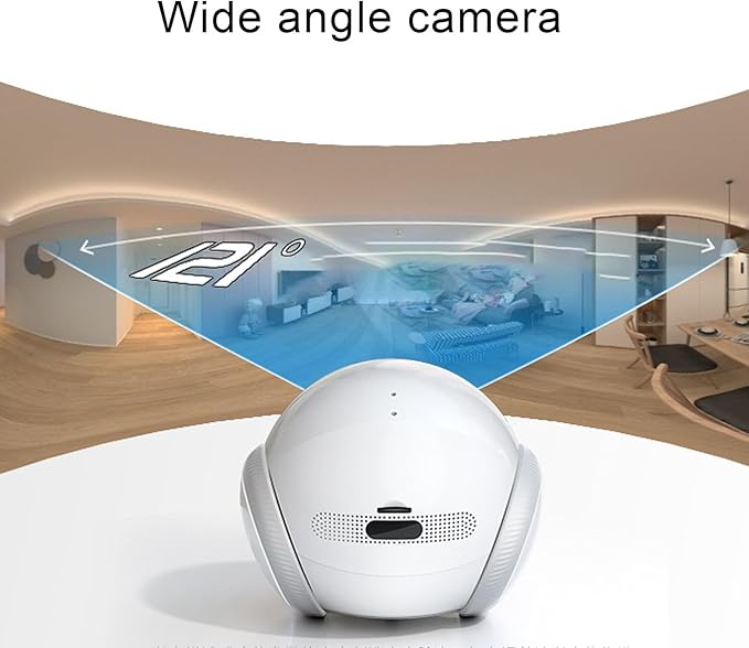 Sorandy Movable Pet Camera, Smart Robot with 360 Rotation 1080p Monitoring Motion Detection 2 Way Talk, Rechargeable WiFi Pet Camera Robot for Dogs Cats Babies Home Surveillance