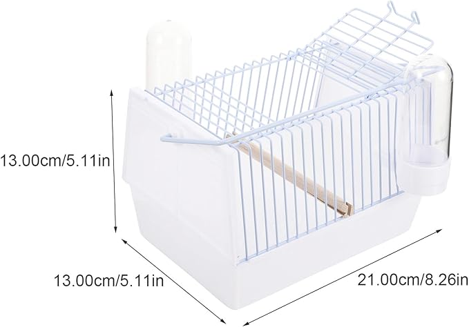 Beaupretty Portable Handheld Bird Carrier Cage for Travel Lightweight Metal Pet Bird Cage with Spacious Design for Parrots Budgies Suitable for Outdoor Trips and Hiking