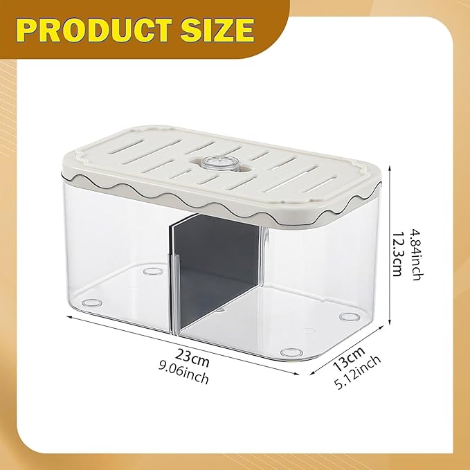 Small Fish Tank Aquarium Breeding Box Sturdy Acclimation Hatchery for Clownfish Bedroom, White