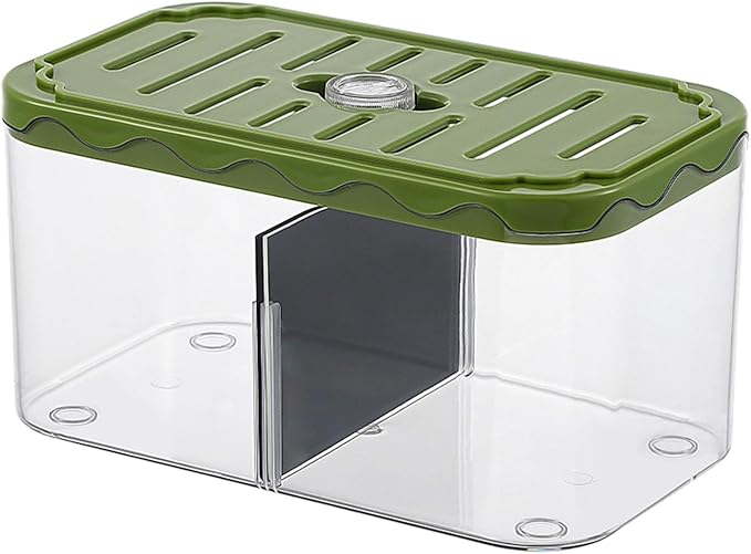 Small Fish Tank Aquarium Breeding Box Sturdy Acclimation Hatchery for Clownfish Bedroom, Green
