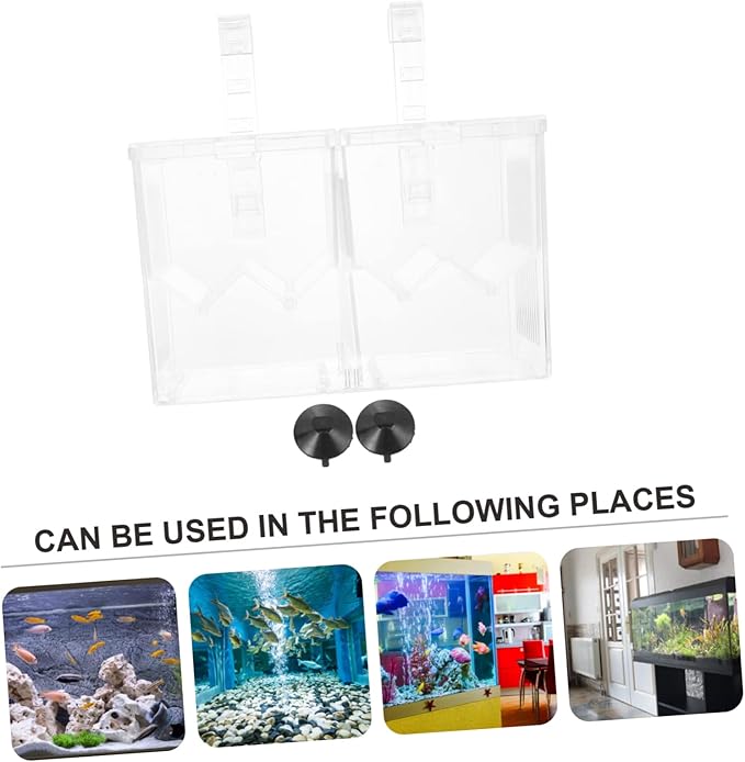 1pc Juvenile Fish Breeding Box Double Isolation Container for Fish Tank Removable Cover Safe Material for Efficient Hatching for Guppies Shrimp and More