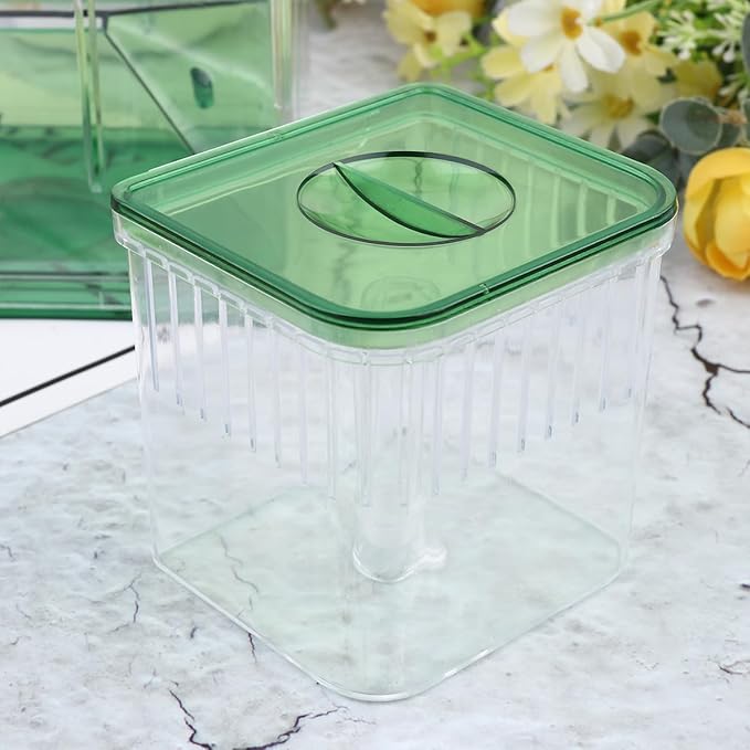 DOITOOL Fish Breeding Box for Aquarium Transparent Isolation Tank with Fine Mesh Sieve for Baby Fish Separator and Guppy Fry Hatchery Compact 2-Pack for Home Aquarium