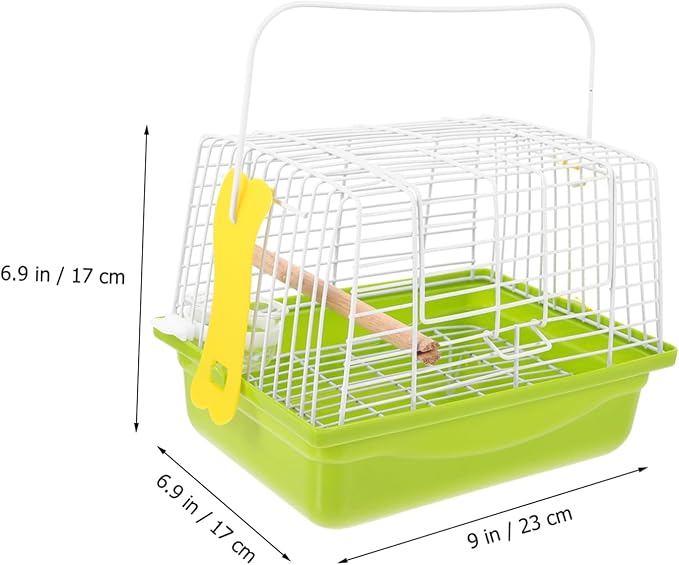 1Set Bird Carrier Travel Cage Portable Lightweight Pet Carrier for Birds Parrots for Outdoor Use Camping Trips with Handle for
