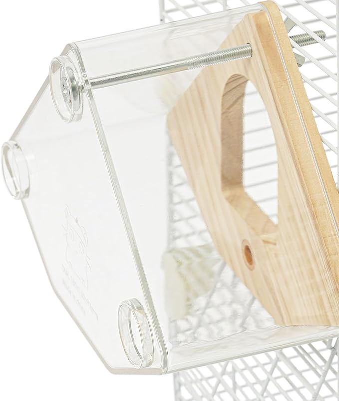 Two-Tier Bird Cage, 30 Inch Pigeons Parrot Birdcage with Safe Rotary Door Lock, White Parakeet Cage for Small to Medium Birds, Easy Access Double Doors. (A)