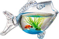 Fish Bowls Creative Fish Tank Aquarium Fish-Shaped Glass Fish Tank Goldfish Tank Living Room Turtle Tank Fish & Aquariums-L