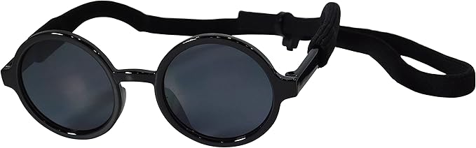 G001 Medium Breeds 20-40 lbs Dog Cat Pet Costume Prop Round Sunglasses (Black)