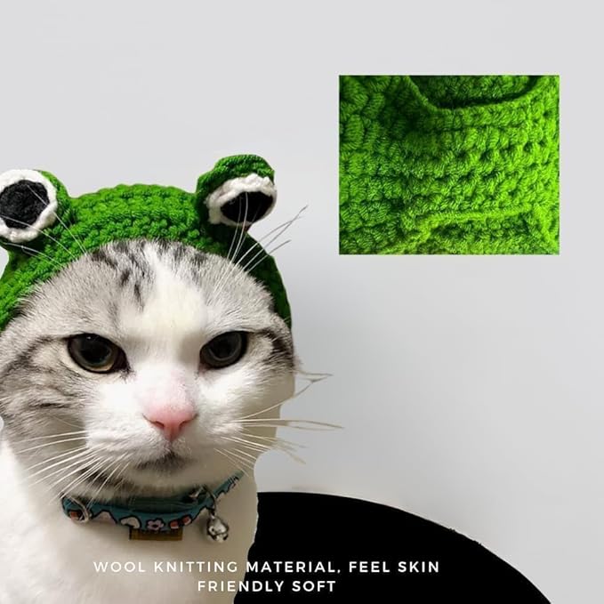 5 Pcs Halloween Cat Hat Cat Costume Pumpkin Cat Hats Bat Cosplay Hats,Kitten Puppy Dress Up Halloween Easter Costume Adjustable Accessory Headwear (Sunflower,Lion,Bunny,Frog,Panda Bear)