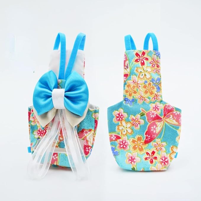 Bird Flight Suits Diapers, Parrot Flight Suits Diapers for Monk Parakeets, Cockatiels Flight Suits, Parrot Clothes, Bird Training Nappy Suit Liners Clothes (M, Blue)