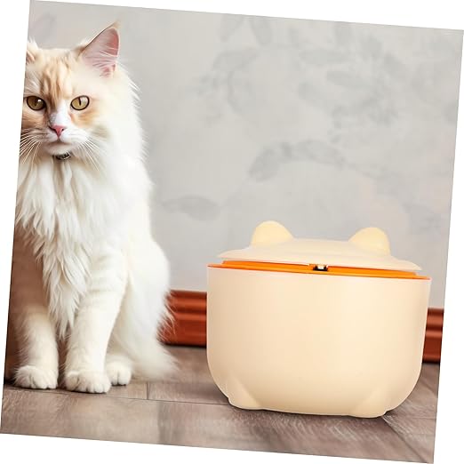 Happyyami 1set Sealed Cat Litter Trash Can Lid Waste Bags Included Easy to Maintain Pet Waste Container Odor Prevention Design for Home Use