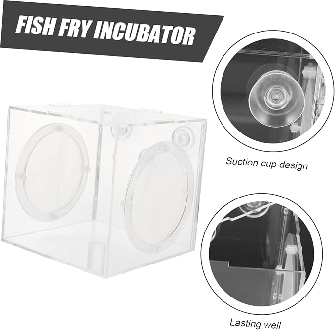 Fish Breeding Box Acrylic Isolation Hatchery for Aquarium Breeder Chamber Portable and Lightweight Fish Tank Divider to Survival Rate