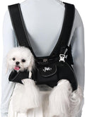 FCT Dog Backpack Carrier - Spine-Friendly for Small Dogs (4-8 lbs), Horizontal Design Dog Carrier with Adjustable Back Straps,Legs-Out Comfort for Travel/Hiking/Cycling (Black, Size S)