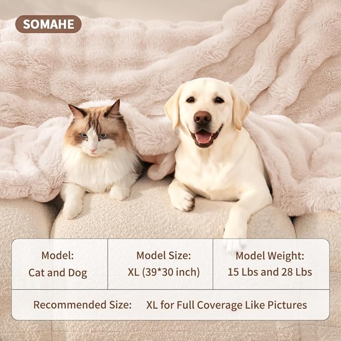 Self-Warming Cat Blanket, Dual-Side Plush Sherpa Throw with Anti-Static, Snuggle Mat for Kittens & Cats, Cozy Bed Topper for Windowsills & Couches, Machine Washable & Dryable, 21x18 Inch White