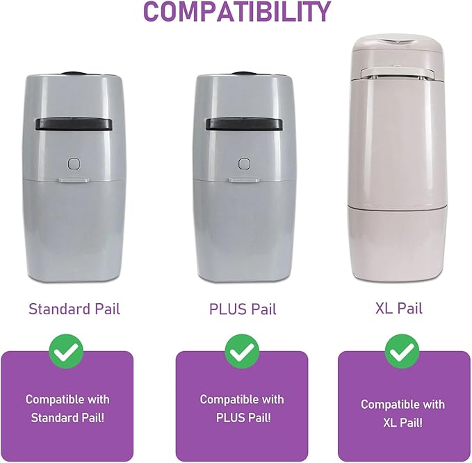 Cat Litter Refill Bags Cartridge, Compatible with Litter Cat Genie Standard, Plus, XL, XL+ Pail Refills, 7-Layer Odor Control Pet Waste Bags 8 Pack