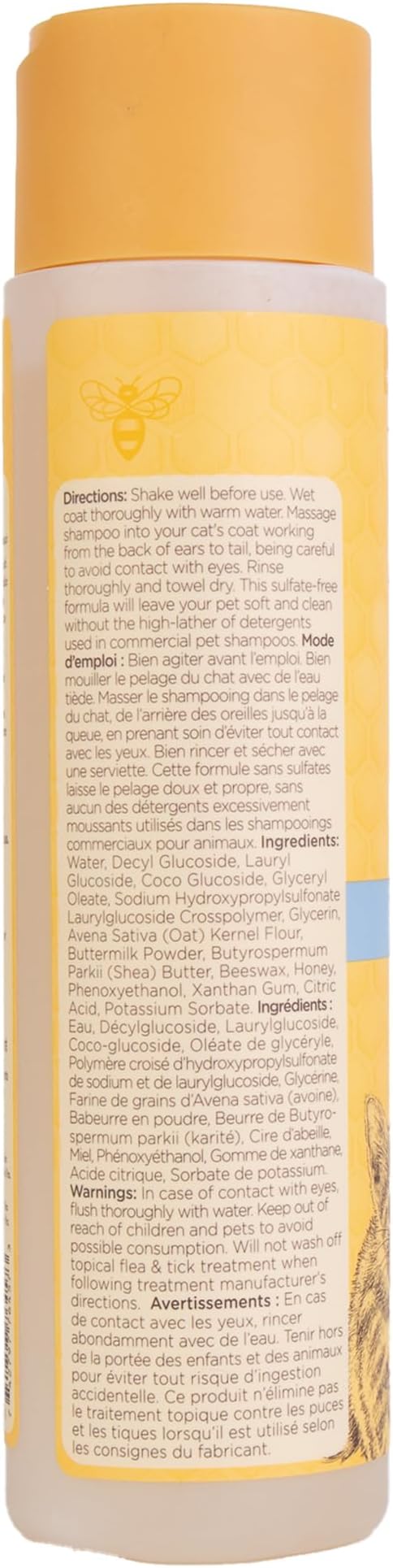 Burt's Bees for Pets Tearless Kitten Shampoo with Buttermilk and Honey, Gentle Cat Shampoo for Itchy Skin and Sensitive Coats, Easy Rinse Low Lather Formula, 99.3% Natural Origin, 10 Fl Oz - 2 Pack
