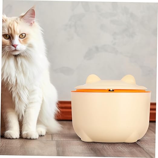 1set Cat Litter Disposal Bin Lid Capacity Trash Can for Pet Waste Reusable Trash Bin for Bathrooms Offices