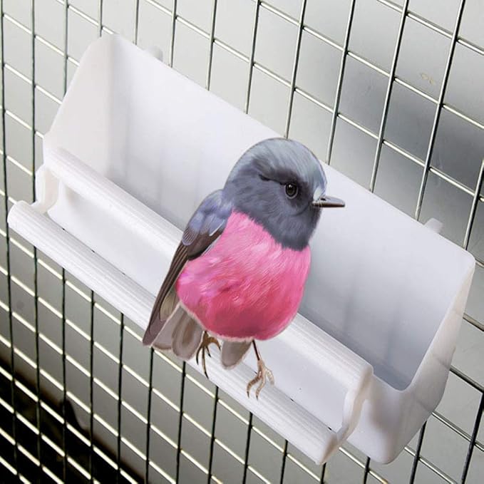 2 Pack Bird Water Dispenser for Cage, Hanging Bird Waterer Food Feeder with 1 Feeder Accessories