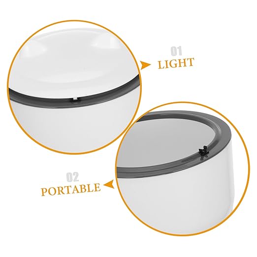 1 Set Litter Trash Bin with Lid One Button Operation Includes Trash Bags Decorative Small Plastic Waste Container for Cat Litter for Fresh Indoor Air