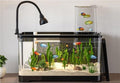4 Gallon Fish Tank, Small Tabletop Fish Tank, Aquarium with Negative Pressure Tank, Fish Aquarium with Spotlight and Water Pump, Betta Fish Tank Starter Set(Black,15.3x8.5x13.4in)