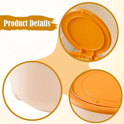 MYCENSE Cat Litter Trash Can Wastebasket Counter Garbage Bin Portable with Press Type Lid Mini Countertop Cat Litter Disposal Bin, Yellow