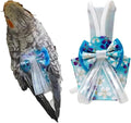 Bird Flight Suits Diapers, Parrot Diapers for Monk Parakeets, Cockatiels, Parrot Clothes Costume, Bird Training Nappy Suit Liners Clothes (Medium,Blue-C)