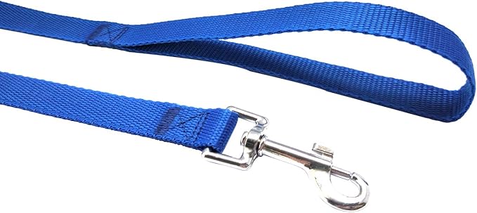 Nylon Training Dog Leash for Small Medium Large Dogs, 15ft 20ft 30ft 50ft Long Leash Dog/Puppy Lead for Obedience Recall Training, Camping (50ft, Blue)