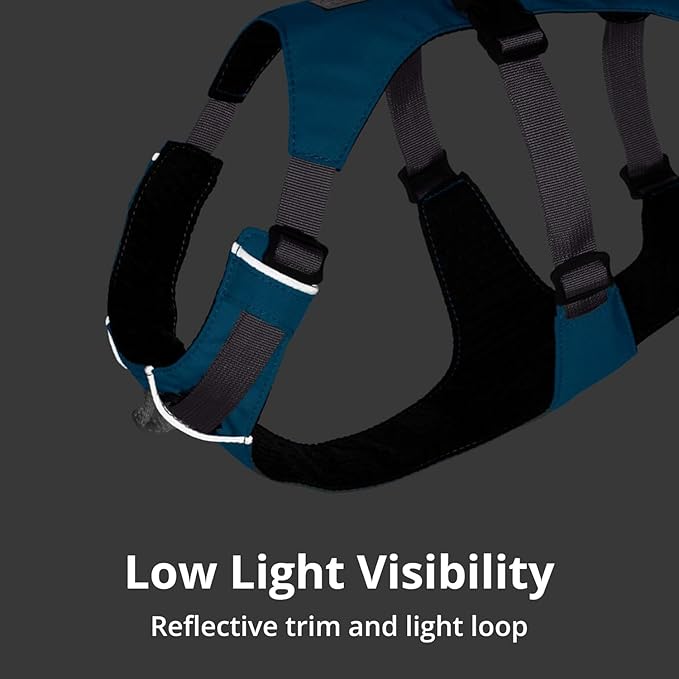 Ruffwear, Flagline Dog Harness, Lightweight and Reflective, No Pull Dog Lift Harness for Hiking, Running and Everyday Use, Basalt Gray, X-Small