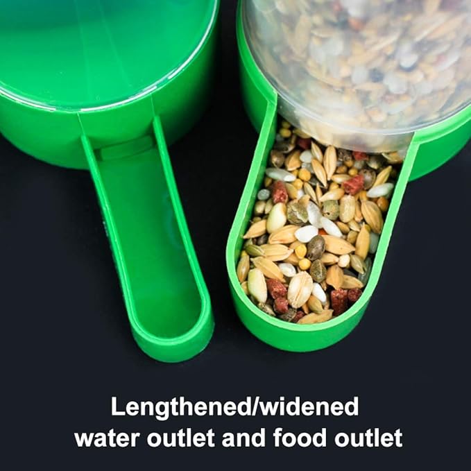 2PCS Automatic Bird Water Dispenser with 1PCS Food Feeder for Cage Pet Parrot Budgie Lovebirds Cockatiel