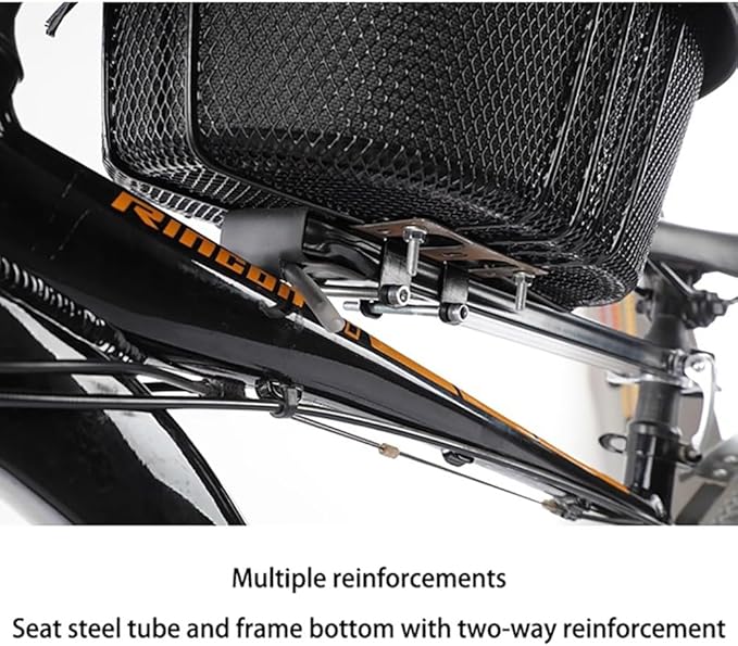 Dog Bike Basket – Bicycle Pet Carrier with Quick-Release Mount, Safety Tether & Metal Wire Frame – Front Bike Basket for Small Dogs & Cats, 34×23×18 cm, up to 25 lb(Under 15 pounds)