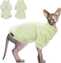 Sphynx Cat Clothes Hairless Cat Sweater Shirt Soft Warm Long Sleeves Pullover Pet Clothes Pajamas Dog Cloth for Small Dogs Kitten Clothes Pet Sweaters (Light Green, S)