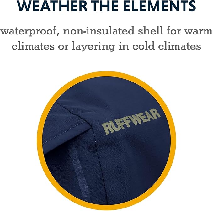 Ruffwear, Sun Shower Dog Raincoat, All-Weather Jacket, Waterproof, Windproof & Lightweight, Earth Brown, X-Small