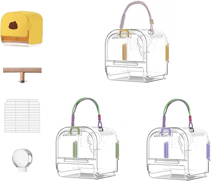 Security Pet Satchels Large Capacity Slings Ventilated Travel Carriers for Outdoor Bird Excursions Outdoor Bird Carriers