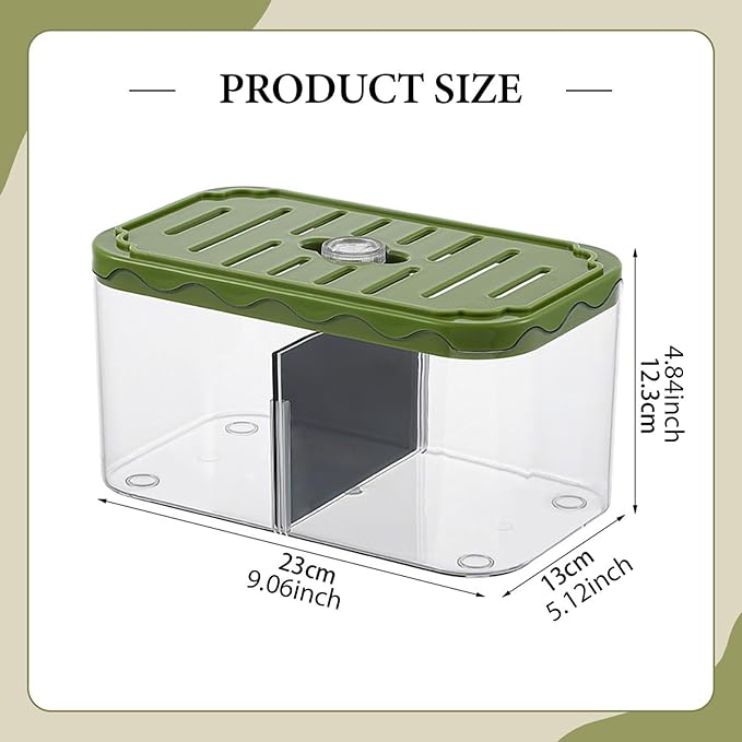 Small Fish Tank Aquarium Breeding Box Sturdy Acclimation Hatchery for Clownfish Bedroom, Green