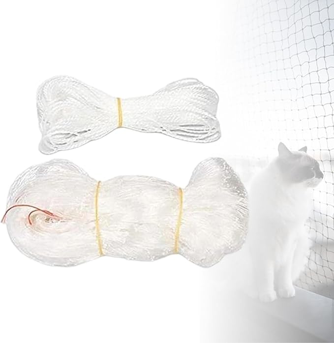 Cat Balcony Net with Hook Nylon Reinforced Balcony Screen Pet Safety Net for Dorm Stair Stairs 3 Sizes- 2x1.5m