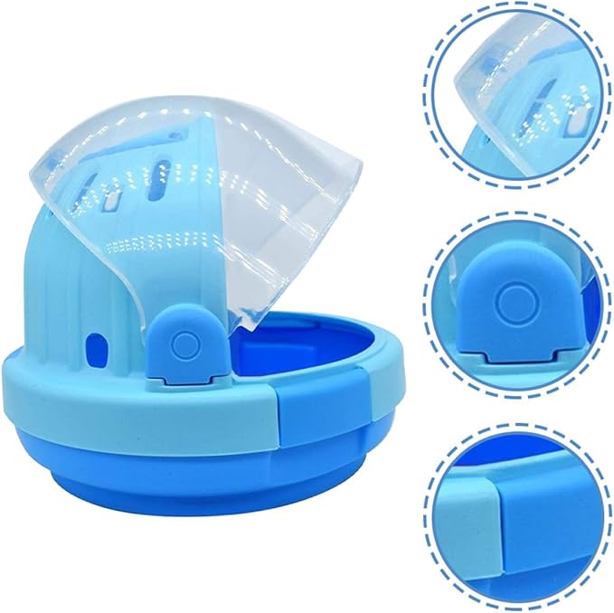 YARNOW Portable Handheld Bird Carrier Cage with Blue Plush Nest Pad, Small Space Capsule Design for Parrots and Small Parakeets Travel and Warm Brooding