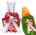 Bird Diaper Cockatiel Clothes Flight Suite, Reusable Parrot Nappy with Waterproof Inner Layer, Cute Pigeon Pants Urine Wet Suit Costume for Conure Macaw (Red,M)