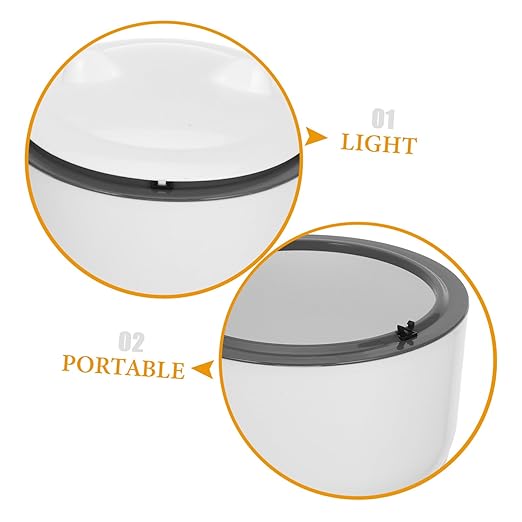 1set Cartoon Desktop Trash Can with Lid Enclosed Cat Litter Box for Easy Disposal Button Operation Includes Trash Bags for Home and Office Use