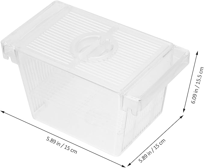 HANABASS Aquarium Fry Box and Fish Breeding Hatchery Incubator with Air Circulation, Small Isolation Box for Fish Tank Suitable for Betta and Shrimp Breeding
